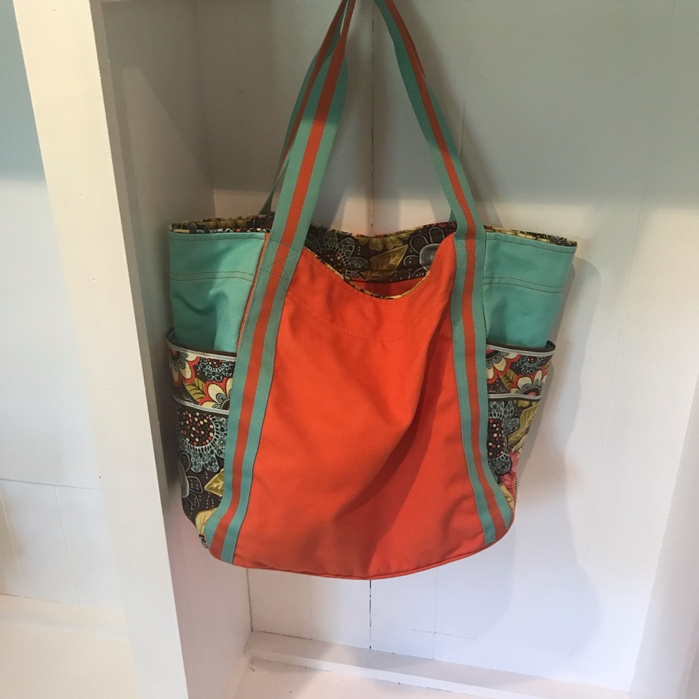 Vera Bradley Flower Shower beach tote